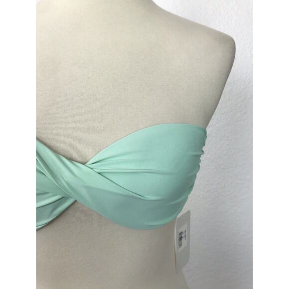 L*Space Swim Colorblock Bikini Top Neo Twist Bandeau Swimwear - Picture 5 of 6